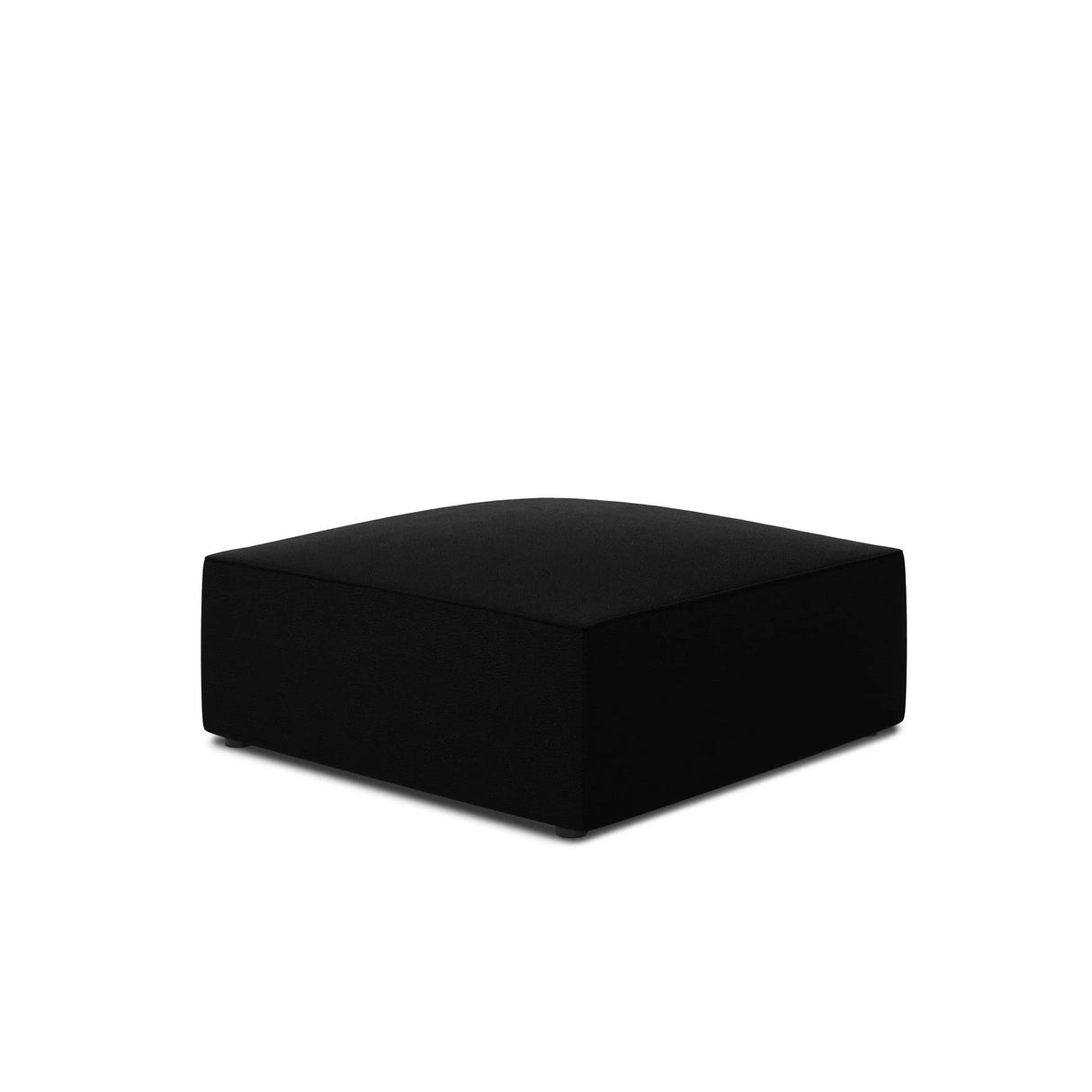 Ruby Pouf mit Bezug in Samt (Sal19) in Schwarz, 93x93 cm – Bild 4
