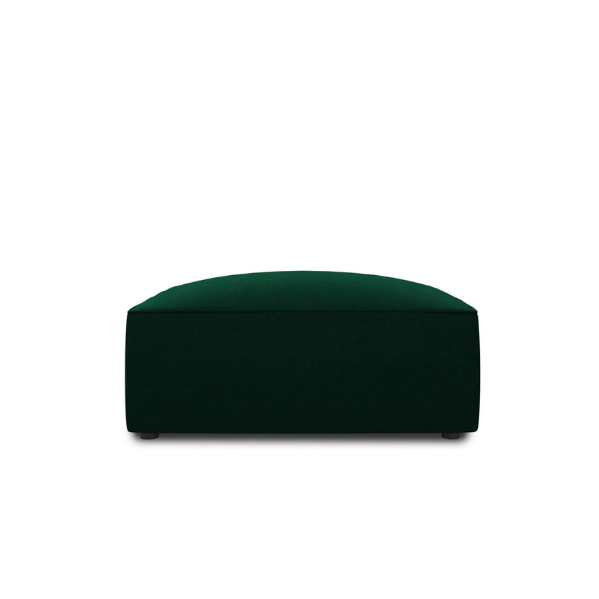 Ruby Pouf mit Bezug in Samt (Sal7) in Flaschengrün, 93x93 cm – Bild 1