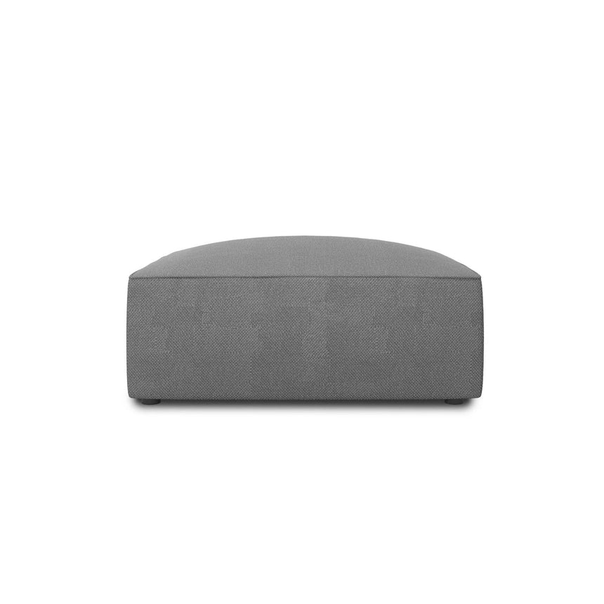 Ruby Pouf mit Bezug in Strukturierter Stoff (Ota11) in Grau, 93x93 cm – Bild 1