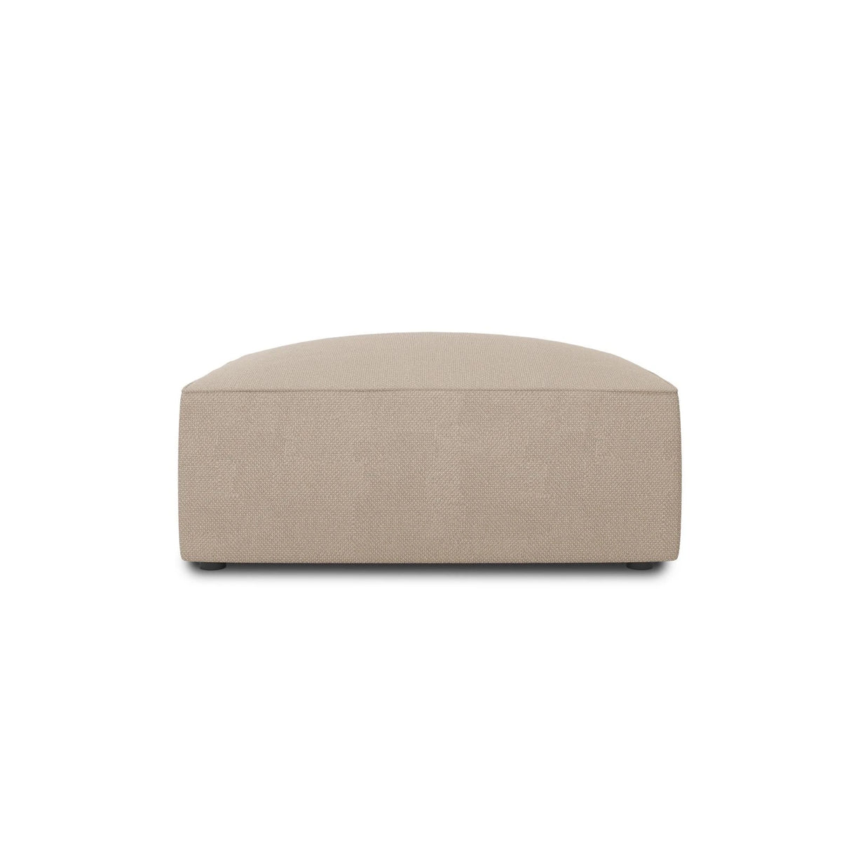 Ruby Pouf mit Bezug in Strukturierter Stoff (Ota7) in Dunkelbeige, 93x93 cm – Bild 1