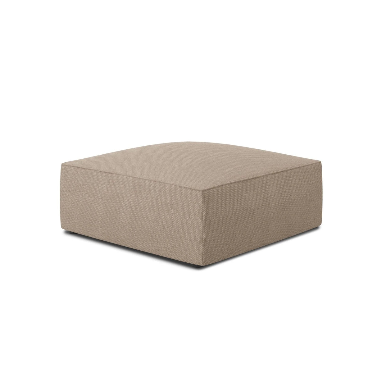 Ruby Pouf mit Bezug in Strukturierter Stoff (Ota7) in Dunkelbeige, 93x93 cm – Bild 3