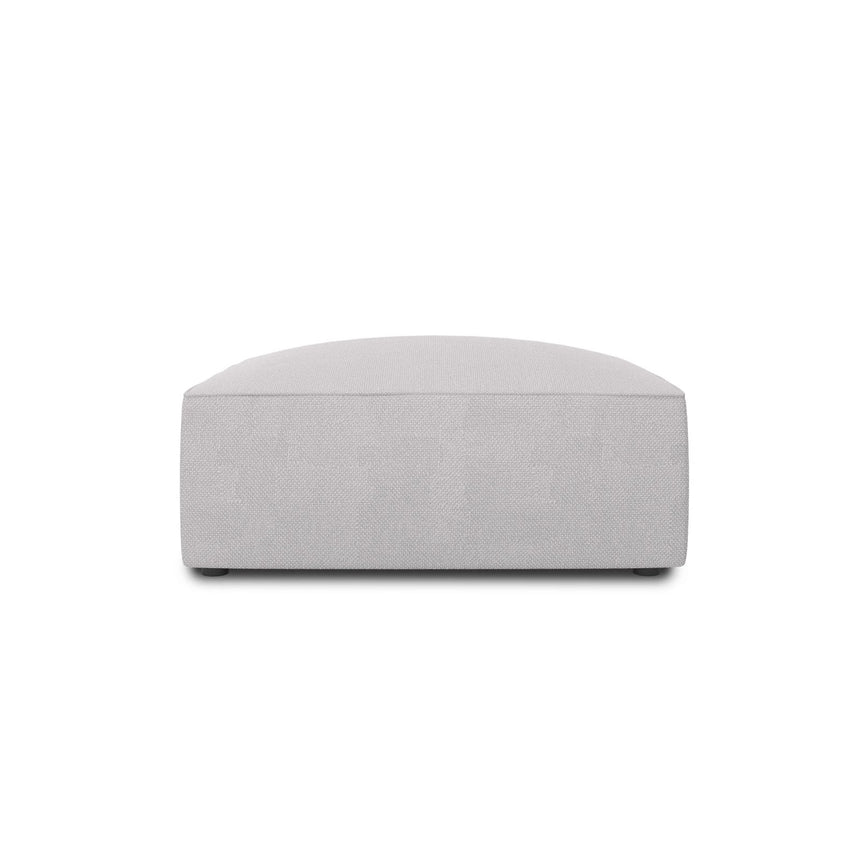 Ruby Pouf mit Bezug in Strukturierter Stoff (Ota9) in Hellgrau, 93x93 cm – Bild 1