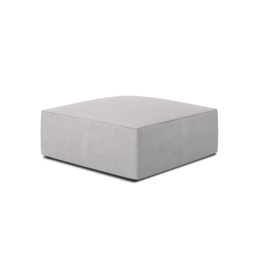Ruby Pouf mit Bezug in Strukturierter Stoff (Ota9) in Hellgrau, 93x93 cm – Bild 3