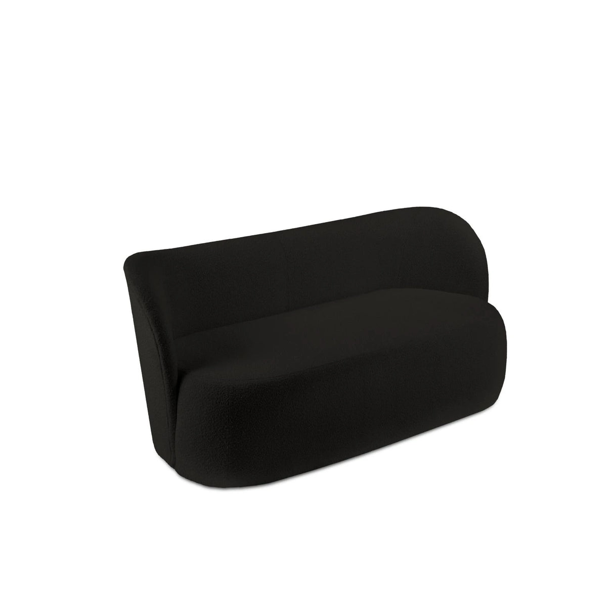 Saamit 3-Sitzer Sofa mit Bezug aus Boucle (ASCBLACK) in Schwarz, 178x72 cm – Bild 7