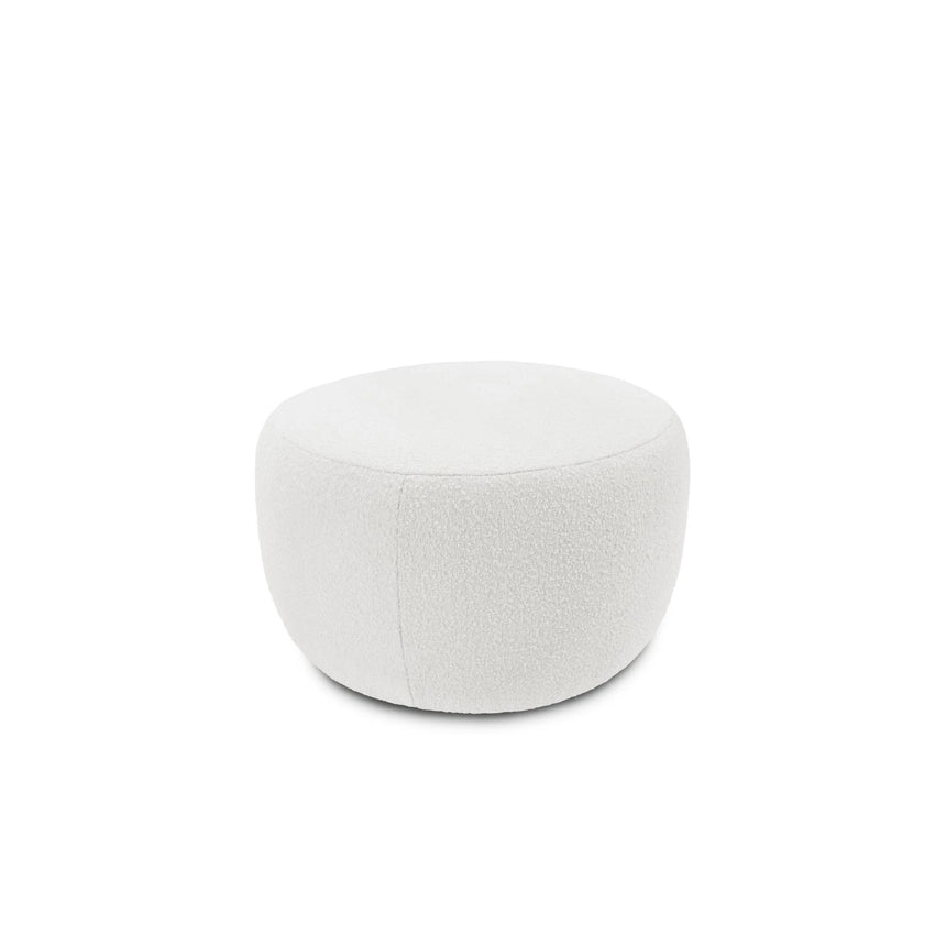 Saamit Pouf mit Bezug aus Boucle, 76x67 cm – Bild 1