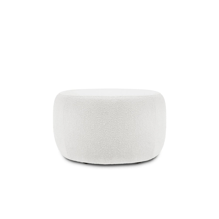 Saamit Pouf mit Bezug aus Boucle, 76x67 cm – Bild 4