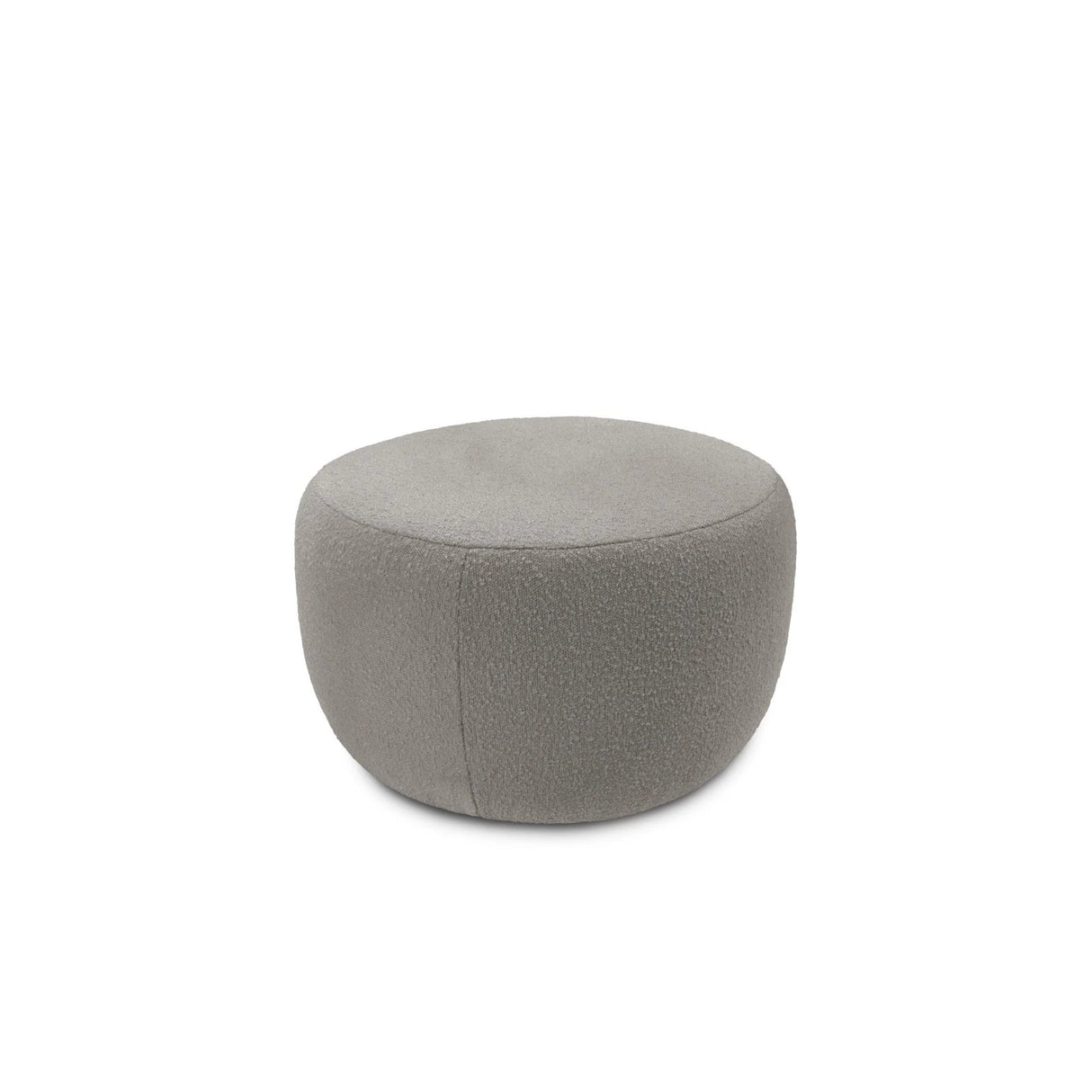 Saamit Pouf mit Bezug aus Boucle (ASCTAUPE) in Grau, 76x67 cm – Bild 1