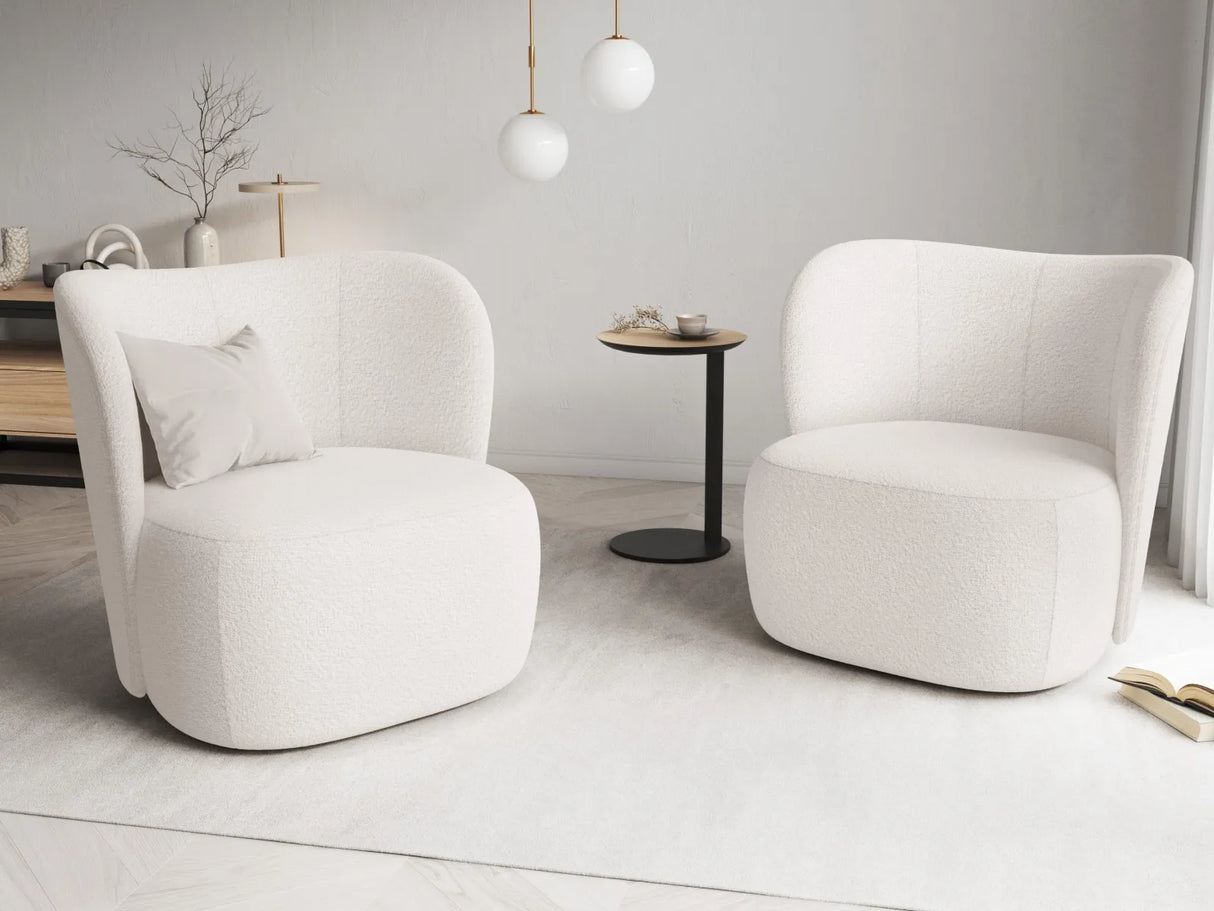 Saamit Sessel mit Bezug aus Boucle, 86x72 cm – Bild 2