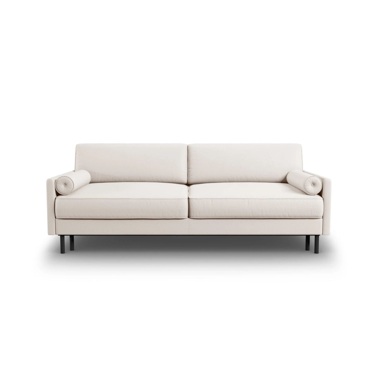 Scott 3-Sitzer Sofa, umwandelbar mit Schlaffunktion, mit Bezug aus Strukturierter Stoff (Meg351) in Leichtes Beige, 212x97 cm – Bild 1