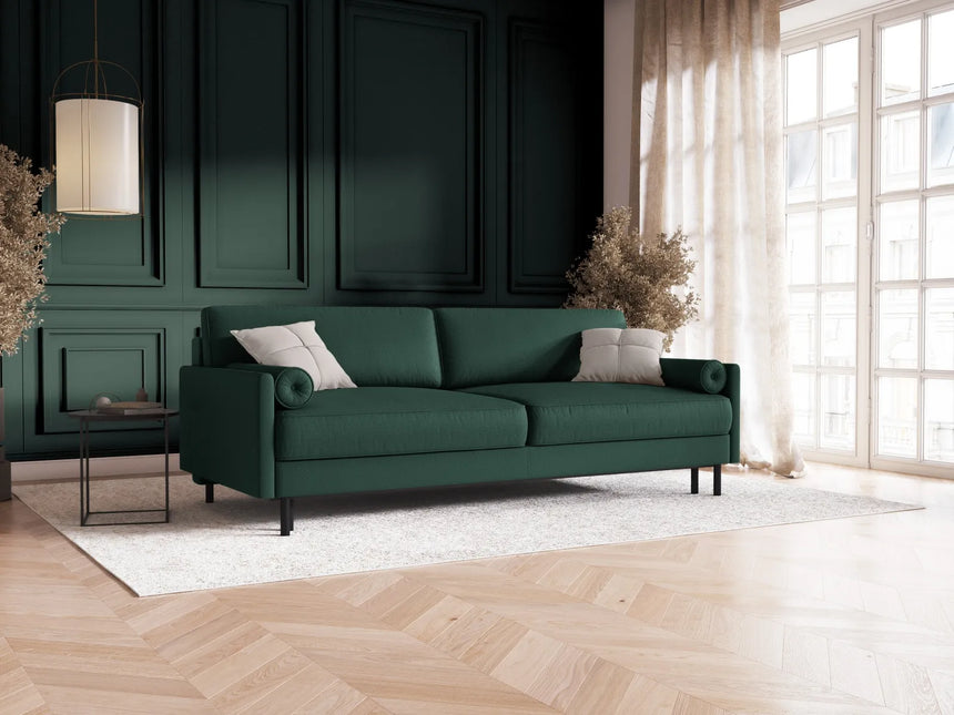 Scott 3-Sitzer Sofa, umwandelbar mit Schlaffunktion, mit Bezug aus Strukturierter Stoff (Meg359) in Grün, 212x97 cm – Bild 2
