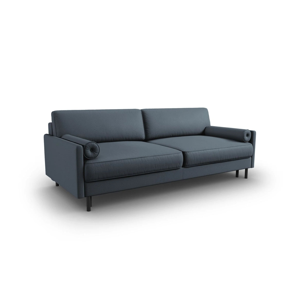 Scott 3-Sitzer Sofa, umwandelbar mit Schlaffunktion, mit Bezug aus Strukturierter Stoff (Meg361) in Blau, 212x97 cm – Bild 4