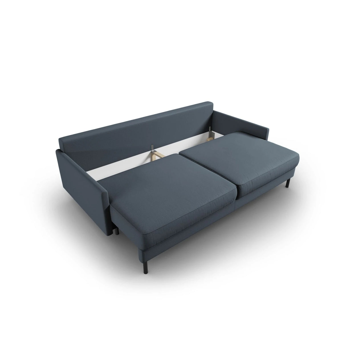 Scott 3-Sitzer Sofa, umwandelbar mit Schlaffunktion, mit Bezug aus Strukturierter Stoff (Meg361) in Blau, 212x97 cm – Bild 6