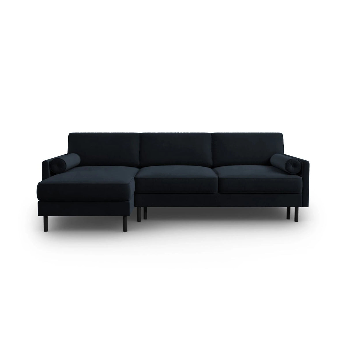 Scott 4-Sitzer Sofa, Linke Seite, umwandelbar mit Schlaffunktion, mit Bezug aus Samt (Blu89) in Dunkelblau, 212x142 cm – Bild 1