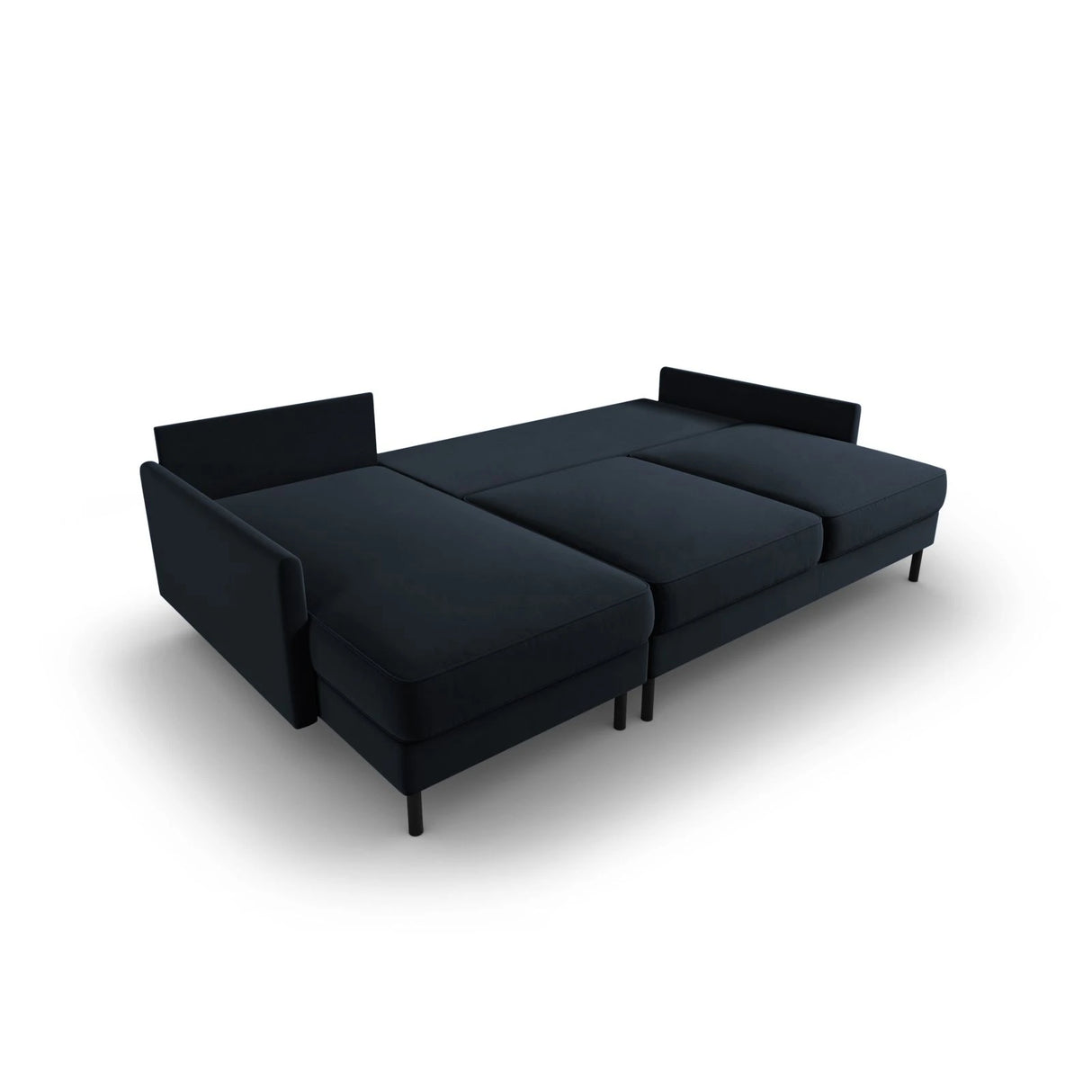 Scott 4-Sitzer Sofa, Linke Seite, umwandelbar mit Schlaffunktion, mit Bezug aus Samt (Blu89) in Dunkelblau, 212x142 cm – Bild 6