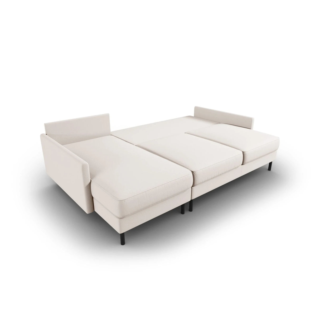 Scott 4-Sitzer Sofa, Linke Seite, umwandelbar mit Schlaffunktion, mit Bezug aus Strukturierter Stoff (Meg351) in Leichtes Beige, 212x142 cm – Bild 6