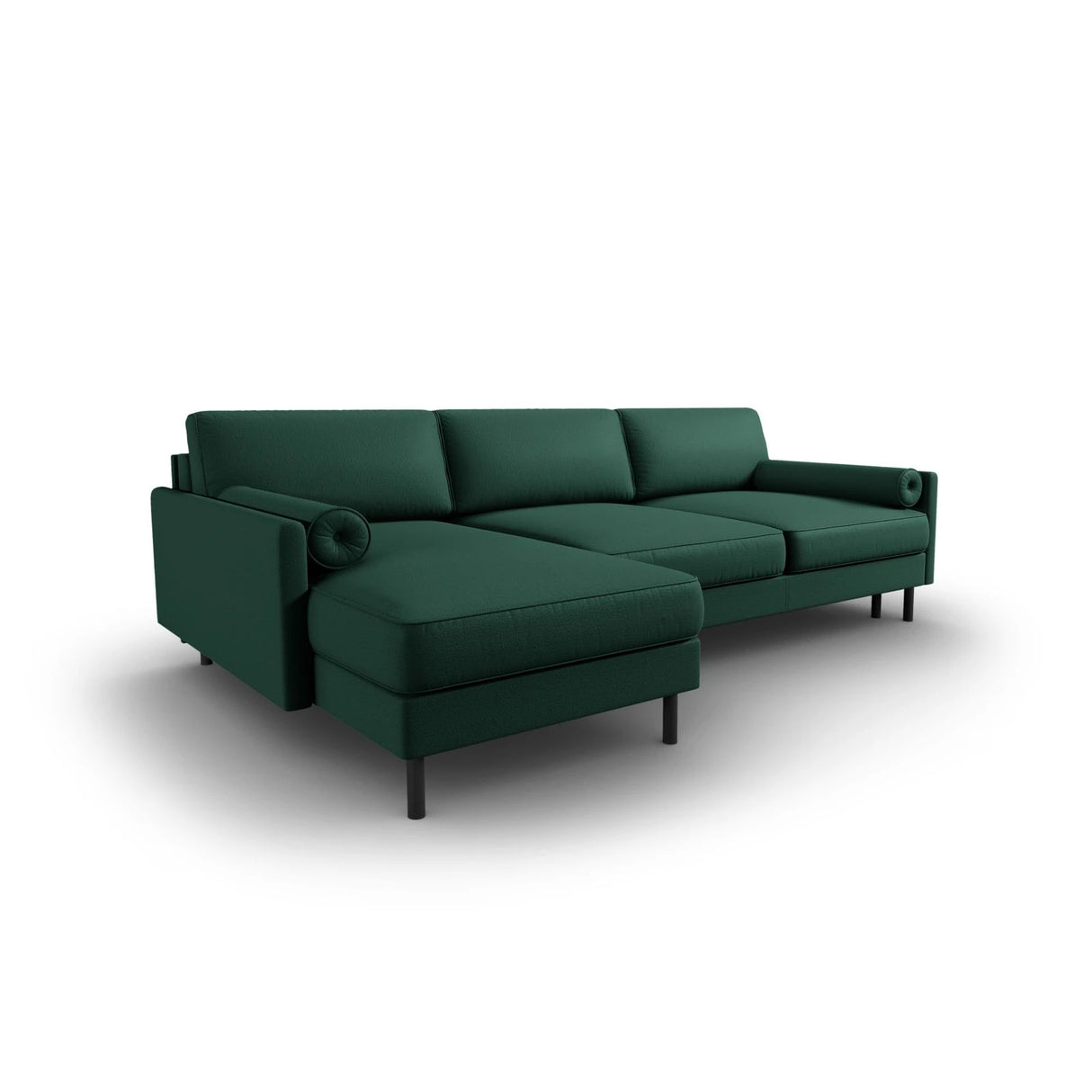 Scott 4-Sitzer Sofa, Linke Seite, umwandelbar mit Schlaffunktion, mit Bezug aus Strukturierter Stoff (Meg359) in Grün, 212x142 cm – Bild 5