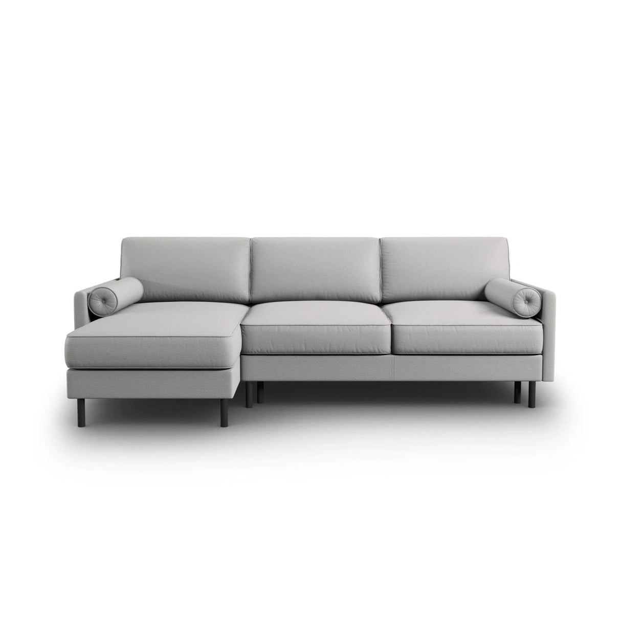 Scott 4-Sitzer Sofa, Linke Seite, umwandelbar mit Schlaffunktion, mit Bezug aus Strukturierter Stoff (Meg363) in Hellgrau, 212x142 cm – Bild 1