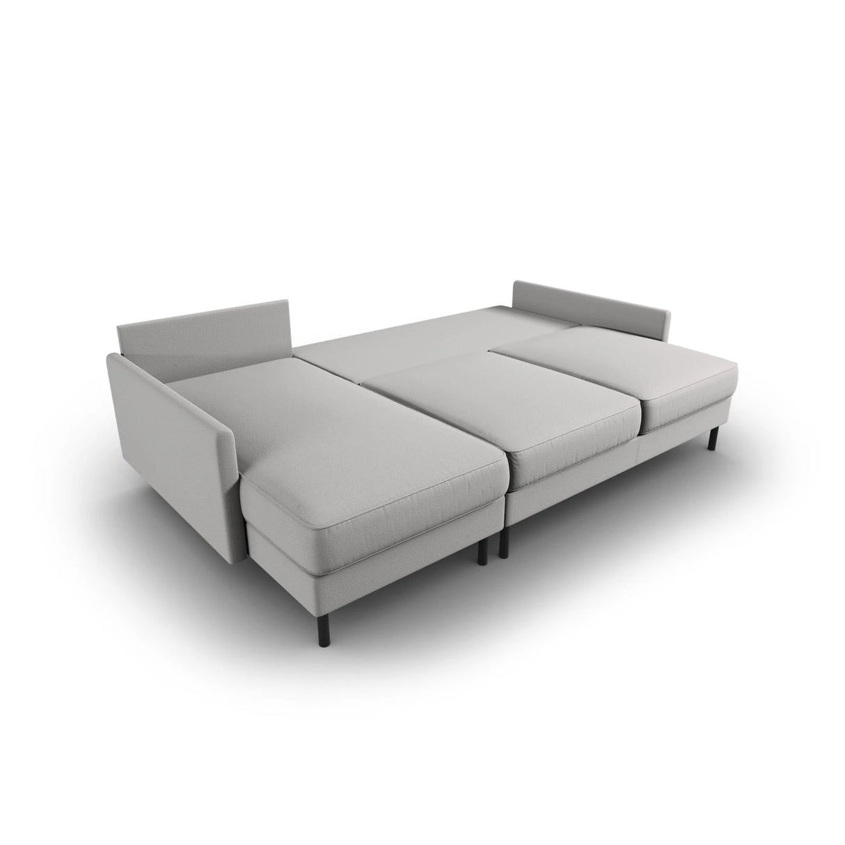 Scott 4-Sitzer Sofa, Linke Seite, umwandelbar mit Schlaffunktion, mit Bezug aus Strukturierter Stoff (Meg363) in Hellgrau, 212x142 cm – Bild 6