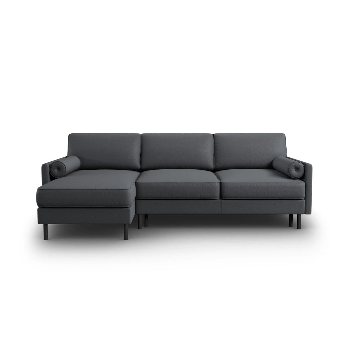 Scott 4-Sitzer Sofa, Linke Seite, umwandelbar mit Schlaffunktion, mit Bezug aus Strukturierter Stoff (Meg367) in Dunkelgrau, 212x142 cm – Bild 1