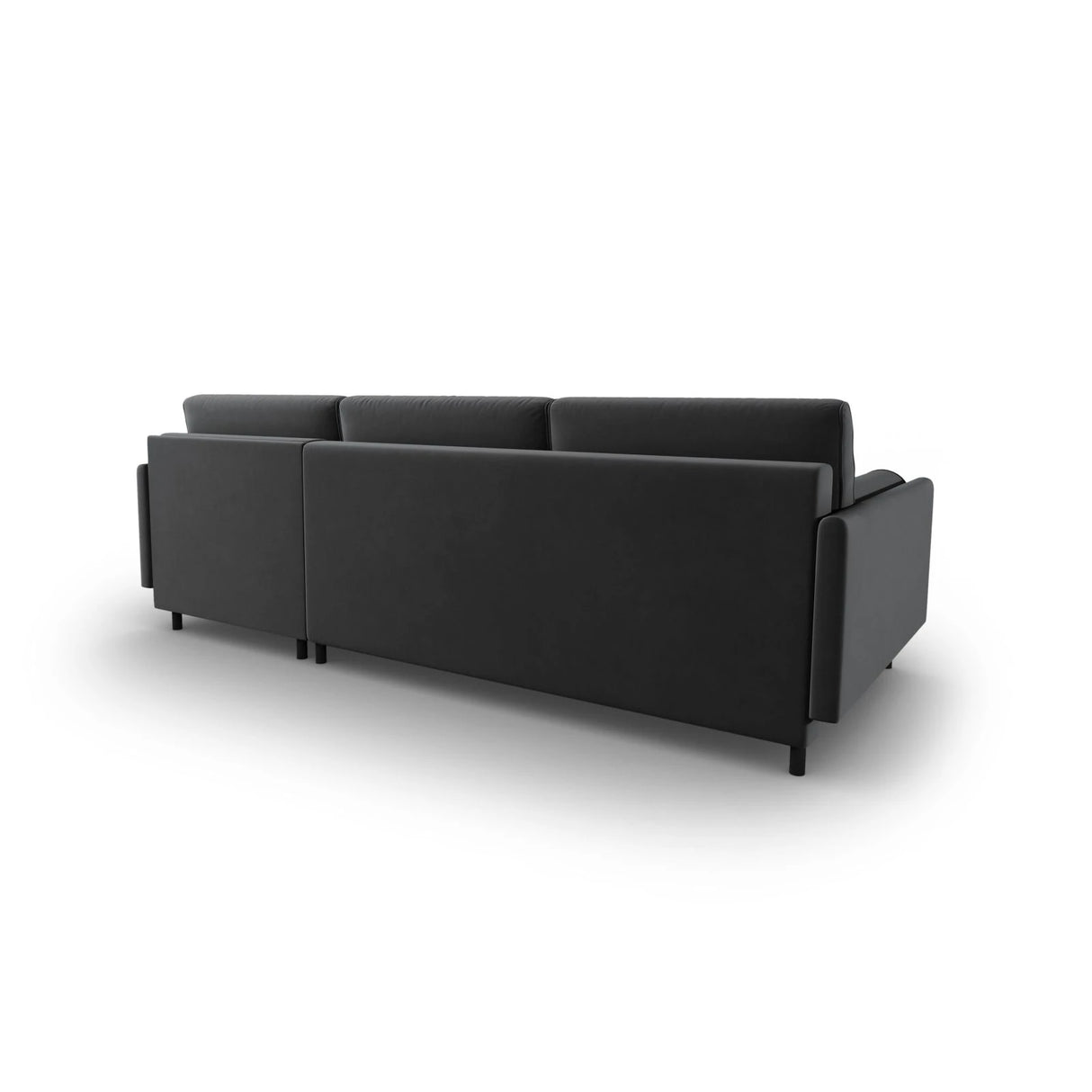 Scott 4-Sitzer Sofa, Rechte Seite, umwandelbar mit Schlaffunktion, mit Bezug aus Samt (Blu14) in Grau, 212x142 cm – Bild 8