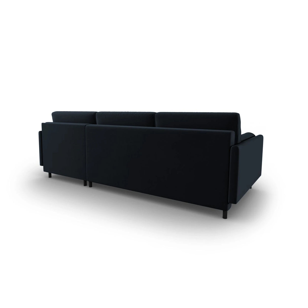 Scott 4-Sitzer Sofa, Rechte Seite, umwandelbar mit Schlaffunktion, mit Bezug aus Samt (Blu89) in Dunkelblau, 212x142 cm – Bild 8