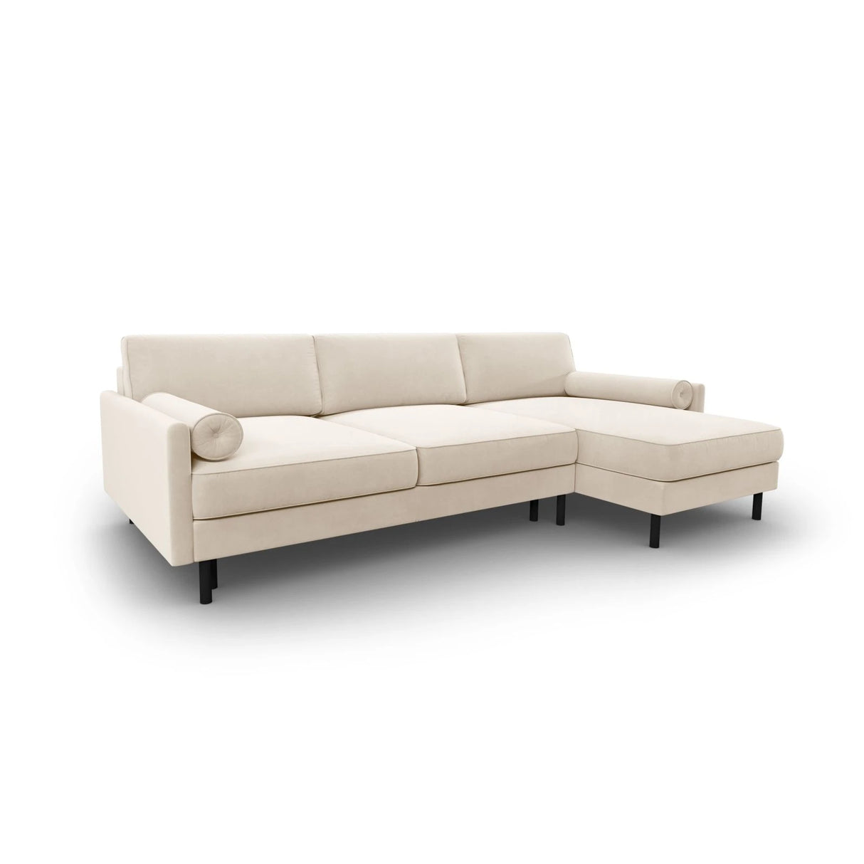Scott 4-Sitzer Sofa, Rechte Seite, umwandelbar mit Schlaffunktion, mit Bezug aus Samt oder Strukturstoff, 212x142 cm – Bild 4