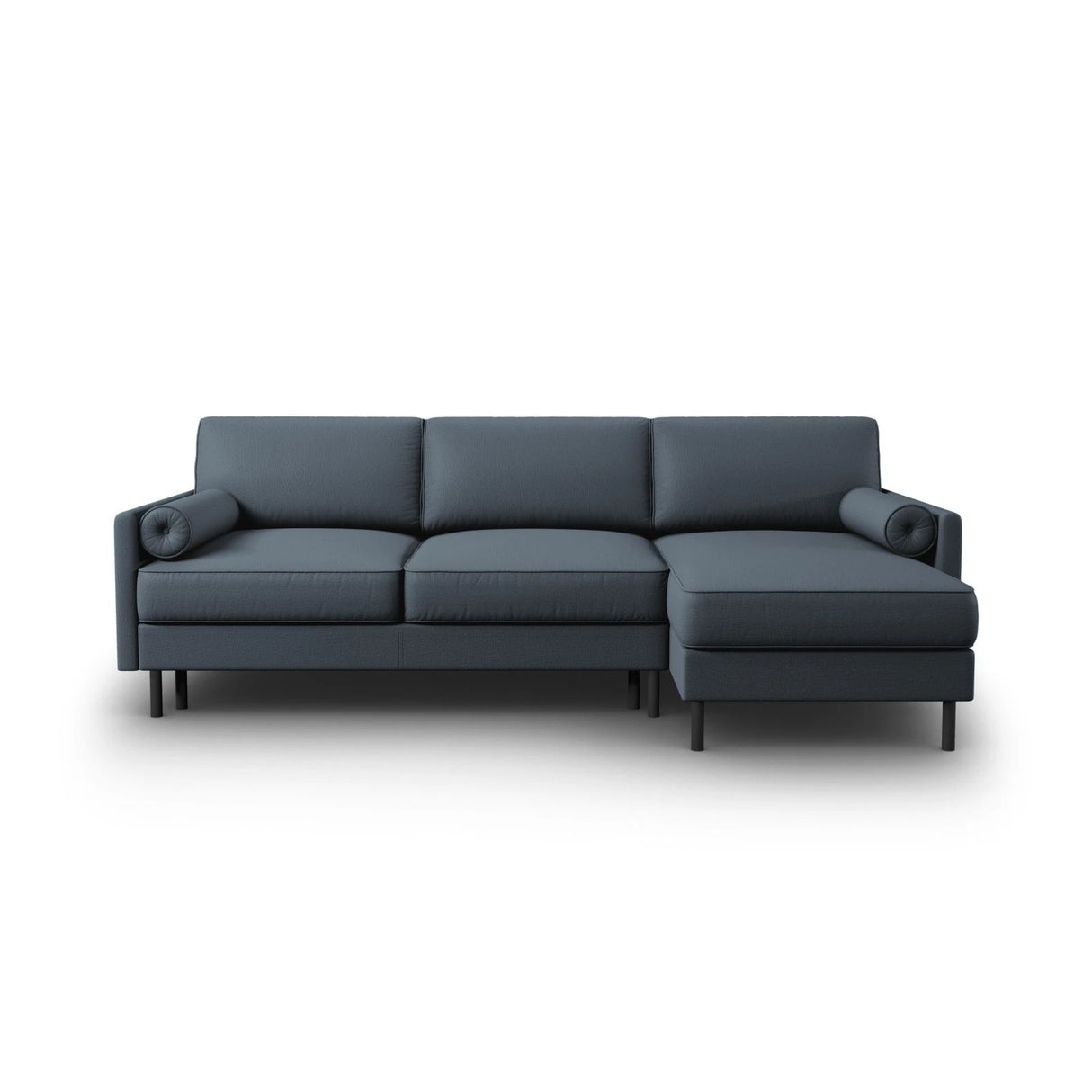 Scott 4-Sitzer Sofa, Rechte Seite, umwandelbar mit Schlaffunktion, mit Bezug aus Strukturierter Stoff (Meg361) in Blau, 212x142 cm – Bild 1