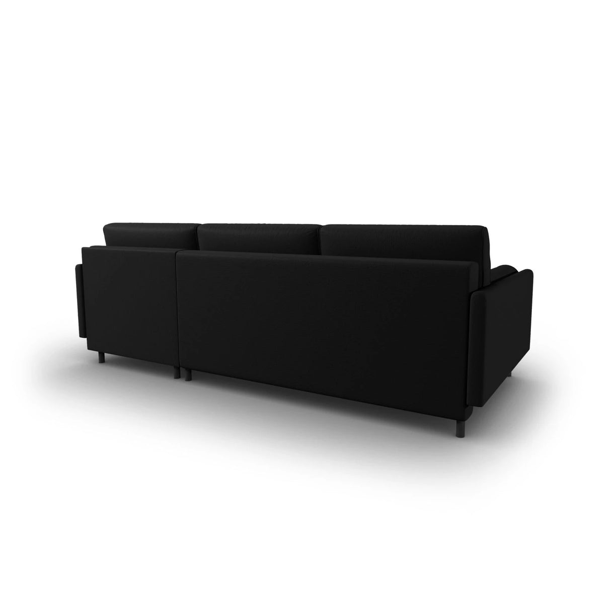 Scott 4-Sitzer Sofa, Rechte Seite, umwandelbar mit Schlaffunktion, mit Bezug aus Strukturierter Stoff (Meg368) in Schwarz, 212x142 cm – Bild 8