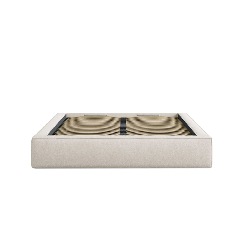 Simon Bett mit Stauraum in Boucle (LEG2) in Leichtes Beige, 180x200 cm – Bild 4
