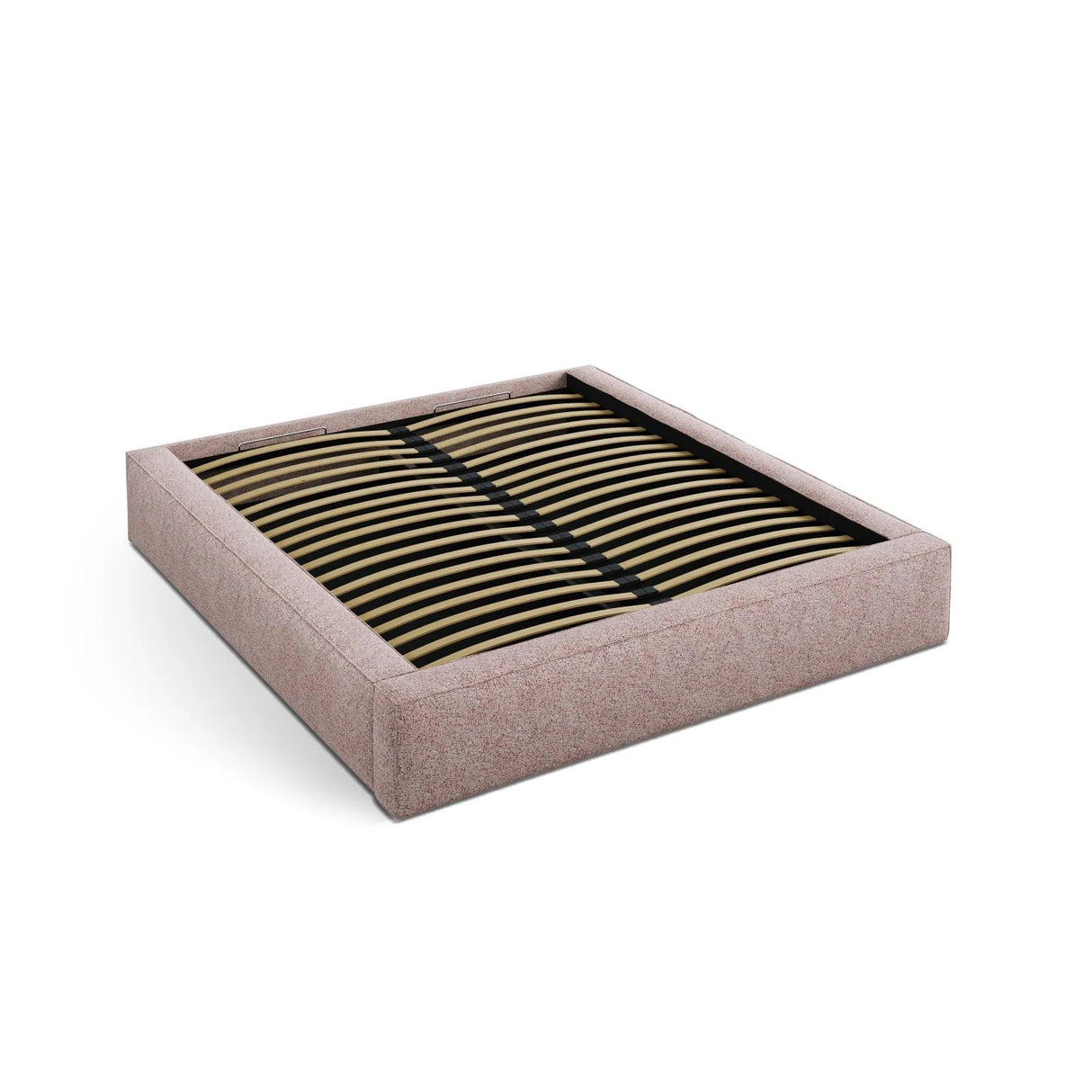 Simon Bett mit Stauraum in Strukturierter Stoff (Pue68) in Pink Melange, 160x200 cm – Bild 6