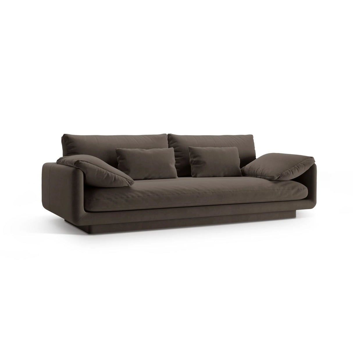Torino 3-Sitzer Sofa aus Samt (CasEbo) in Ebony, 220x103 cm – Bild 3