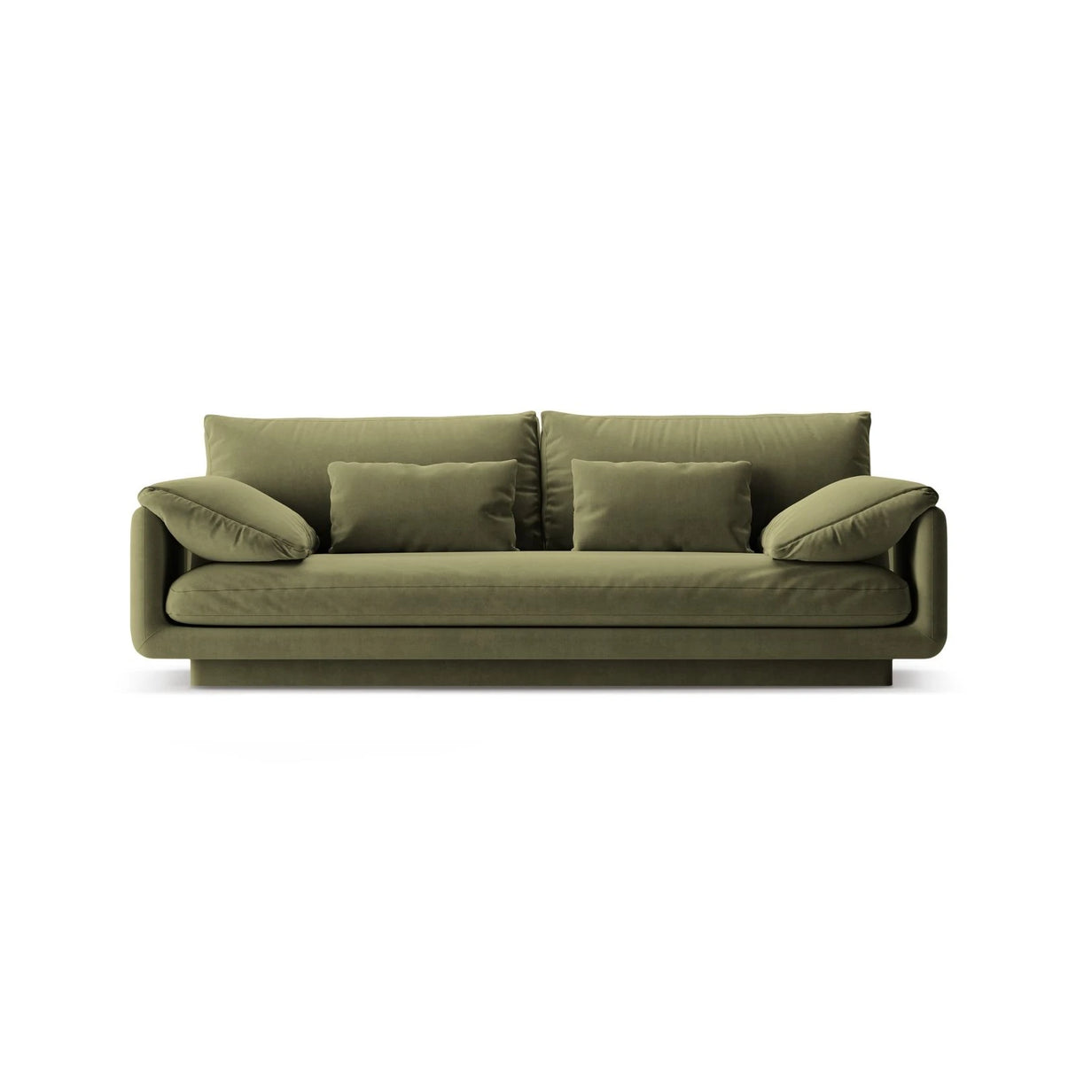 Torino 3-Sitzer Sofa aus Samt (CasFor) in Light Green, 220x103 cm – Bild 1