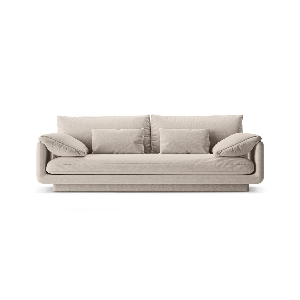 Torino 3-Sitzer Sofa aus Strukturierter Stoff (Win05) in Leichtes Beige, 220x103 cm – Bild 1