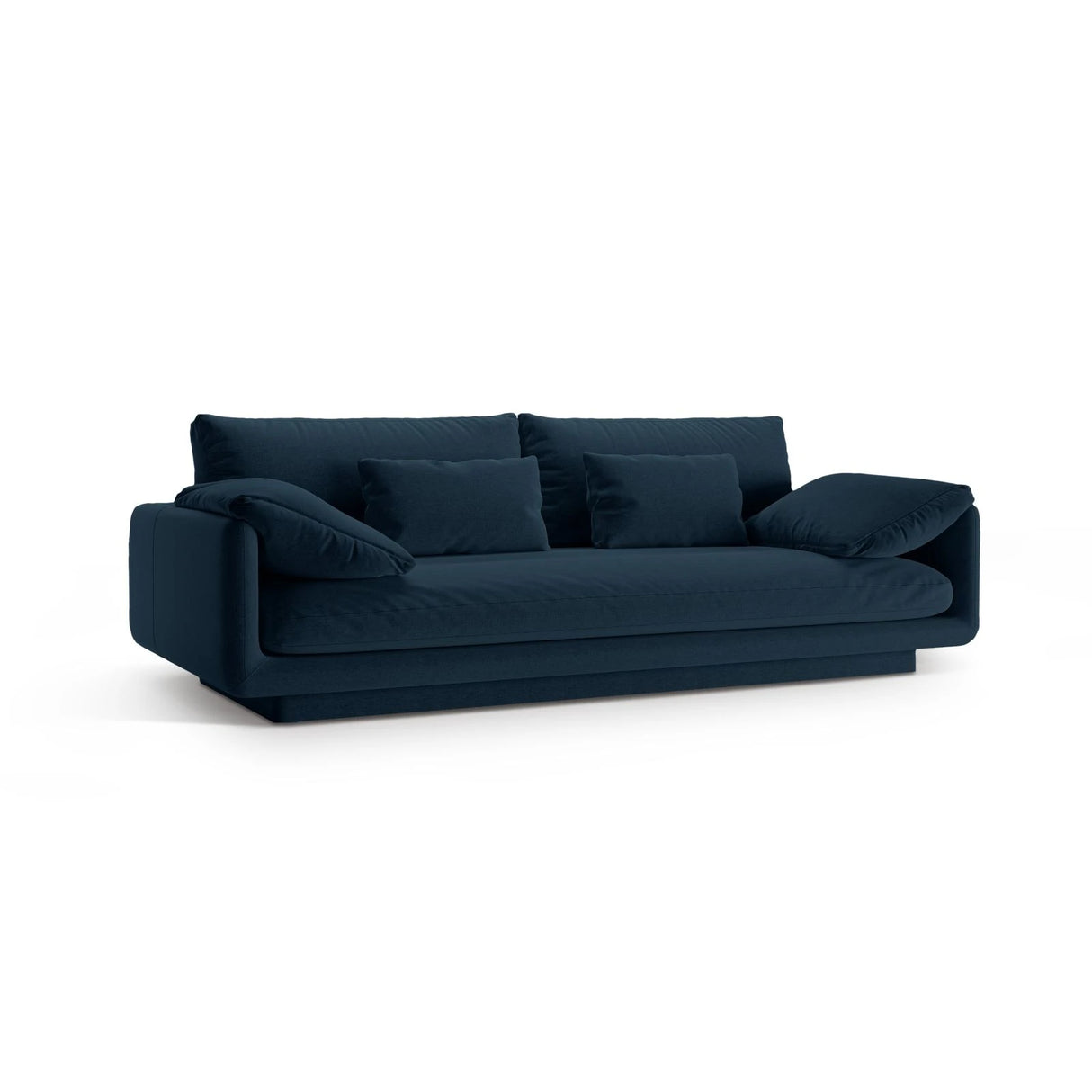 Torino 3-Sitzer Sofa aus Strukturierter Stoff (Win77) in Marineblau, 220x103 cm – Bild 3