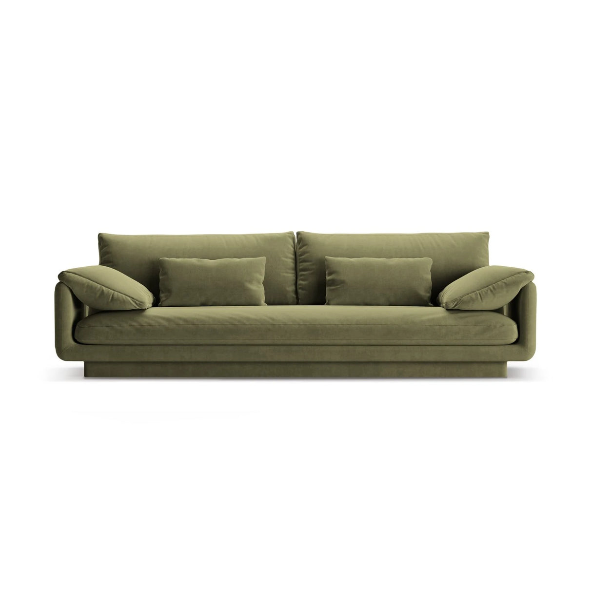 Torino 4-Sitzer Sofa aus Samt (CasFor) in Light Green, 250x103 cm – Bild 1