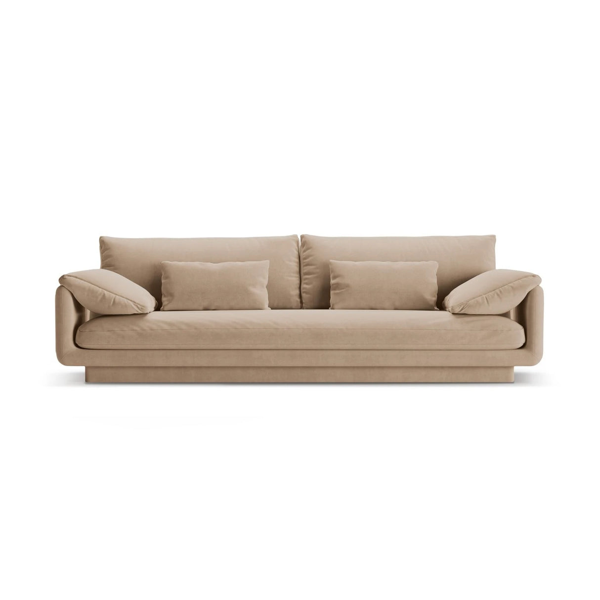 Torino 4-Sitzer Sofa aus Samt (CasLio) in Sand, 250x103 cm – Bild 1