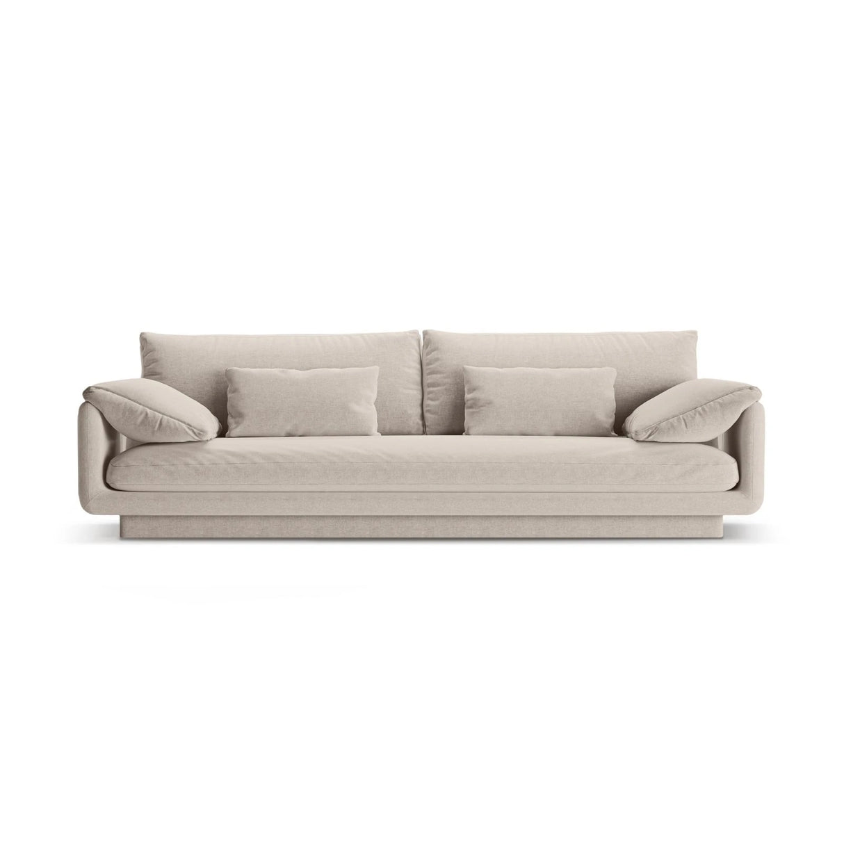 Torino 4-Sitzer Sofa aus Strukturierter Stoff (Win05) in Leichtes Beige, 250x103 cm – Bild 1