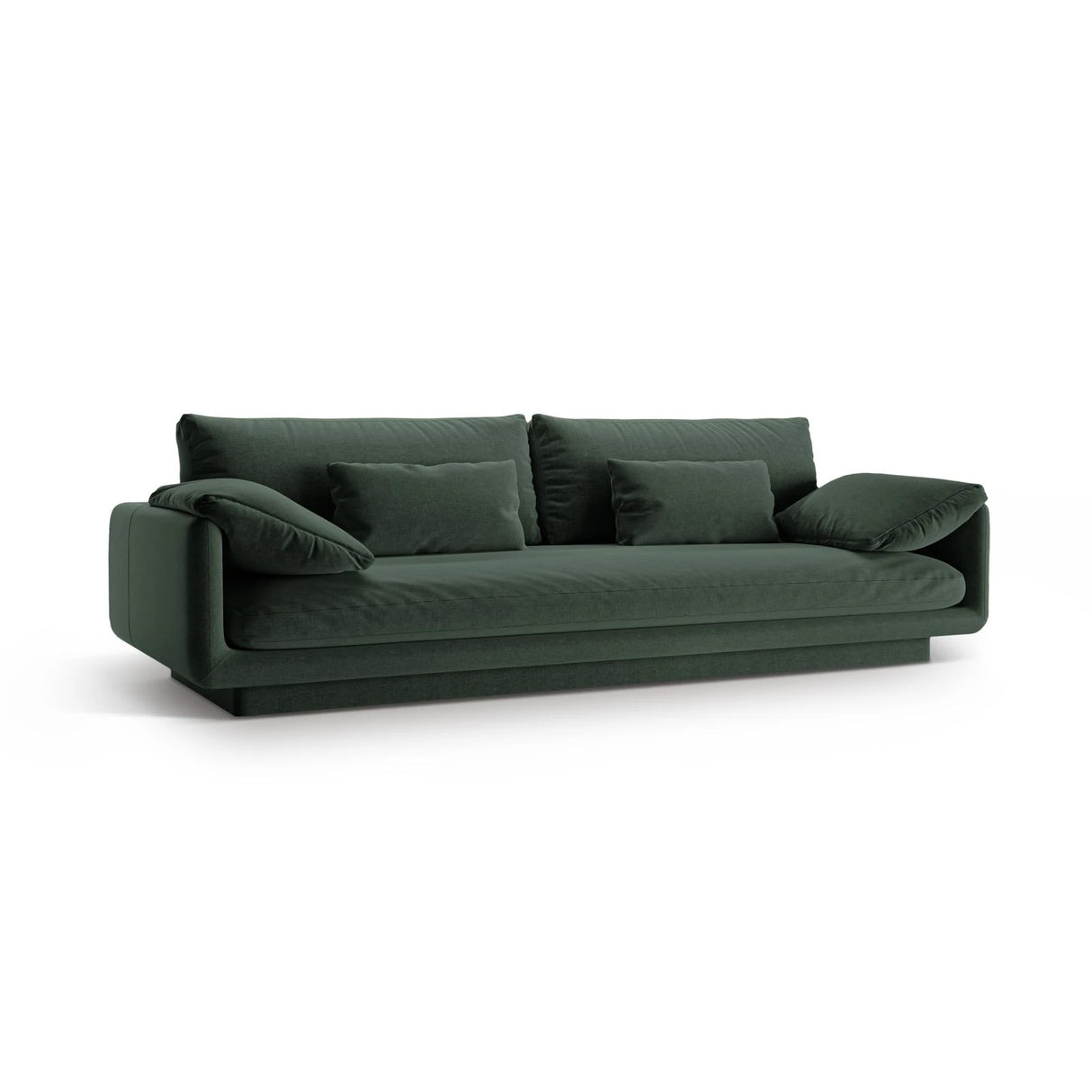 Torino 4-Sitzer Sofa aus Strukturierter Stoff (Win75) in Moss Green, 250x103 cm – Bild 3