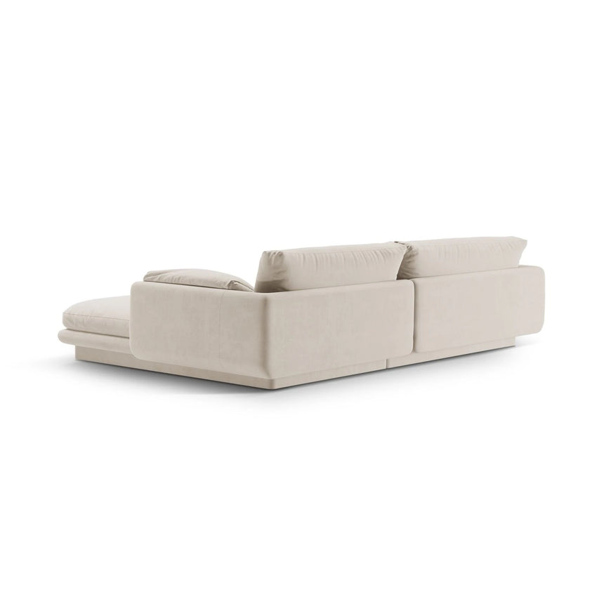 Torino Ecksofa, Linke Seite, aus Samt oder Strukturstoff, 250x170 cm – Bild 4