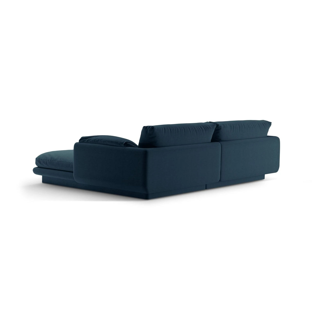 Torino Ecksofa, Linke Seite, aus Strukturierter Stoff (Win77) in Marineblau, 220x170 cm – Bild 4
