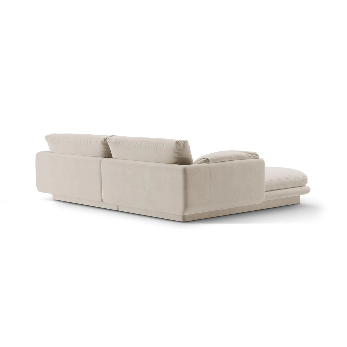 Torino Ecksofa, Rechte Seite, aus Samt oder Strukturstoff, 220x170 cm – Bild 4
