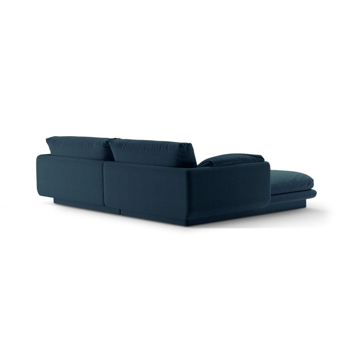 Torino Ecksofa, Rechte Seite, aus Strukturierter Stoff (Win77) in Marineblau, 220x170 cm – Bild 4
