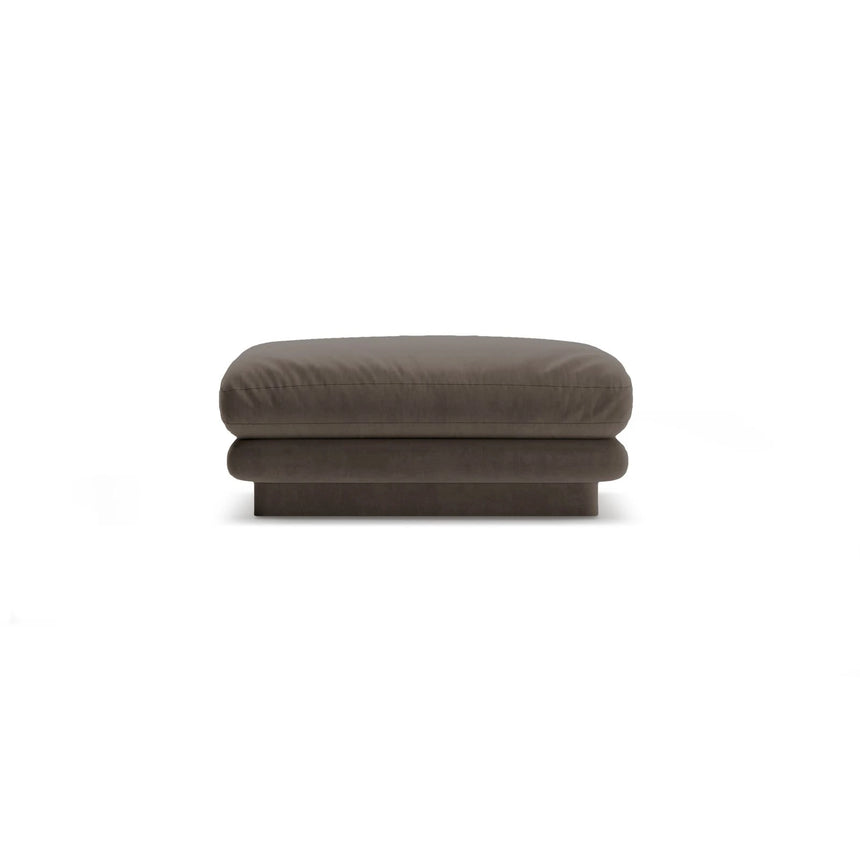 Torino Pouf aus Samt (CasEbo) in Ebony, 80x80 cm – Bild 1