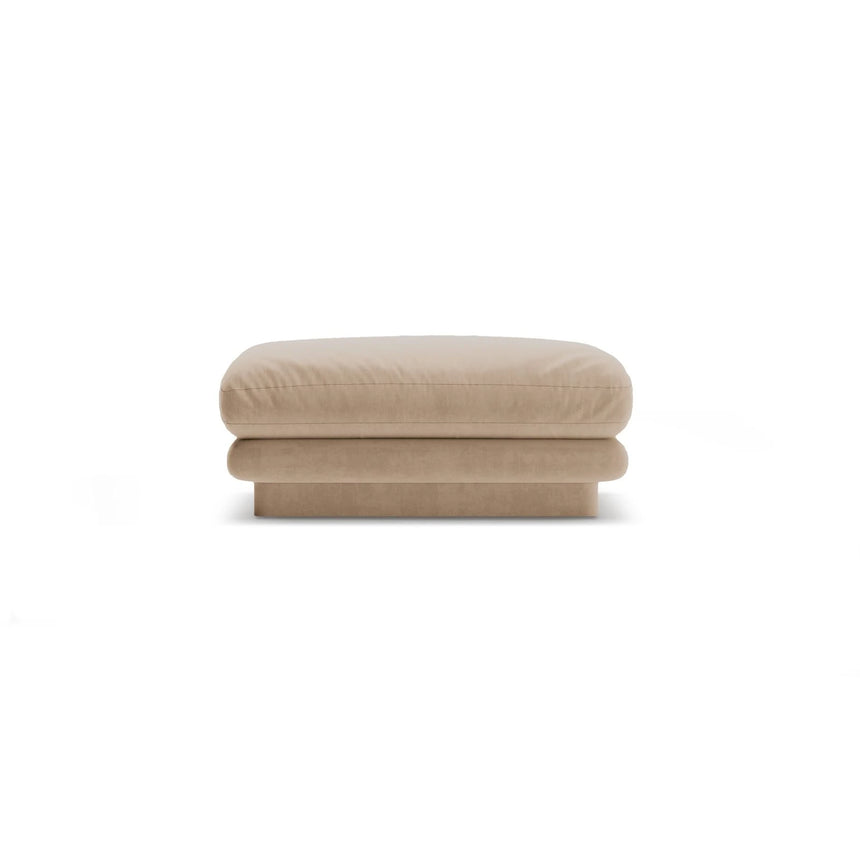 Torino Pouf aus Samt (CasLio) in Sand, 80x80 cm – Bild 1