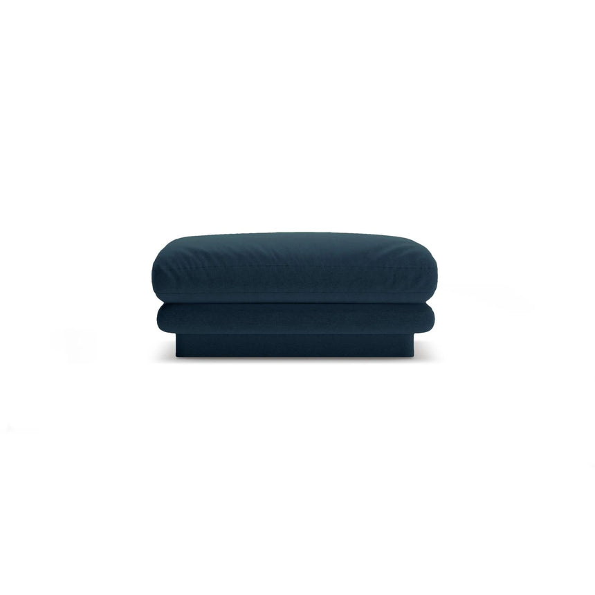 Torino Pouf aus Strukturierter Stoff (Win77) in Marineblau, 80x80 cm – Bild 1