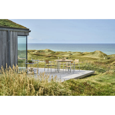 mindo 119 - Outdoor Stuhl mit Armlehnen aus Teakholz und Aluminium - ZEN ZONE Furniture