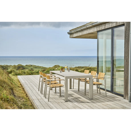 mindo 119 - Outdoor Stuhl mit Armlehnen aus Teakholz und Aluminium - ZEN ZONE Furniture