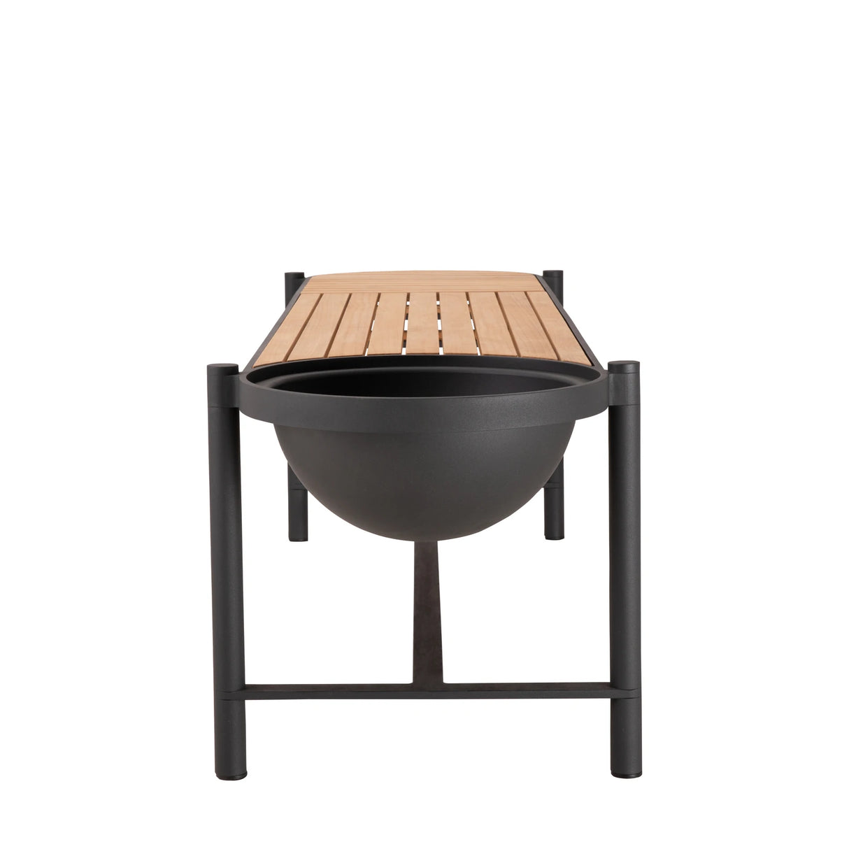 mindo 117 - Outdoor Sitzbank mit Schale aus Teak und Aluminium 180 cm - ZEN ZONE Furniture