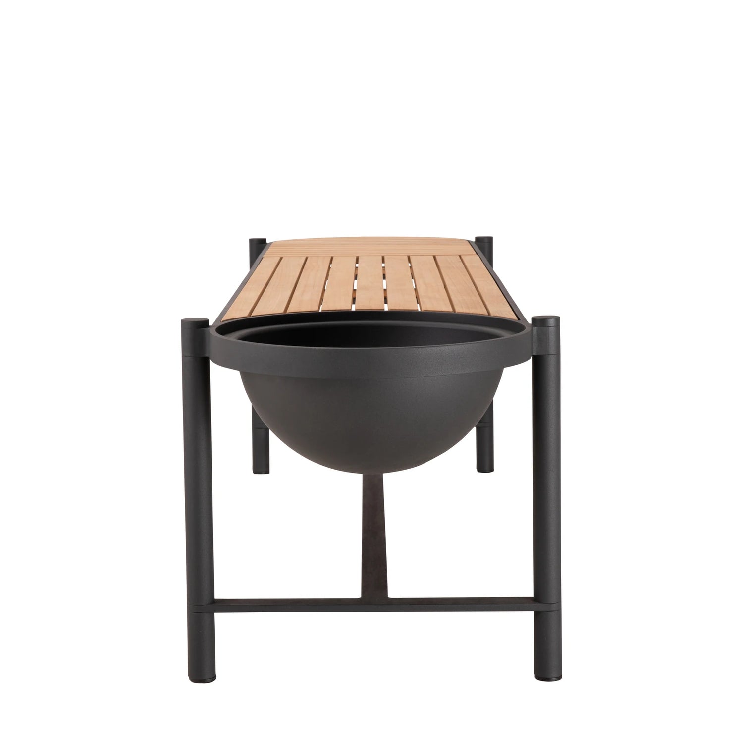 mindo 117 - Outdoor Sitzbank mit Schale aus Teak und Aluminium 180 cm - ZEN ZONE Furniture