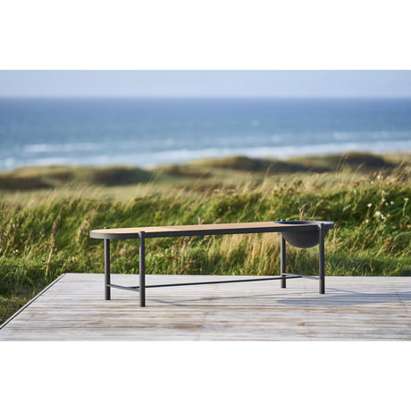 mindo 117 - Outdoor Sitzbank mit Schale aus Teak und Aluminium 180 cm - ZEN ZONE Furniture